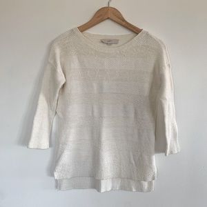 Loft Textured White/Cream Sweater